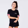 2018 women's fashion and leisure T-shirts female short sleeved stars print back old leisure T-shirts large size summer clothes