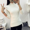 2018 Women Sweater Women fashion Slim Solid Autumn and Winter Knitted Warm Turtleneck Pullover Women Sweater