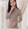 2018 Women Sweater Women fashion Slim Solid Autumn and Winter Knitted Warm Turtleneck Pullover Women Sweater