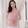2018 Women Sweater Women fashion Slim Solid Autumn and Winter Knitted Warm Turtleneck Pullover Women Sweater