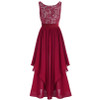 2018 Sexy Womens Elegant Flower Maxi Lace Dress vestido de festa Backless Dress Fashion Pageant Princess Party Formal Long Dress