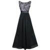 2018 Sexy Womens Elegant Flower Maxi Lace Dress vestido de festa Backless Dress Fashion Pageant Princess Party Formal Long Dress