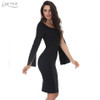2018 Sexy Women Winter Party Dresses White Bodycon Dress Black O-neck Batwing Sleeve Luxury Celebrity Runway Dress Club Vestidos 2018 Sexy Women Winter Party Dresses White Bodycon Dress Black O-neck Batwing Sleeve Luxury Celebrity Runway Dress Club Vestidos