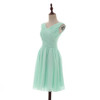 ENGERLA V Neck Chiffon Bridesmaid Dress Short 2017 New Robe Demoiselle D'Honneur Pleated Bridesmaid Dresses Mint Green
