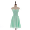 ENGERLA Pleated Short Chiffon Bridesmaid Dress Mint Green 2017 Knee Length Wedding Bridesmaid Gowns 100% Real Pictures