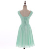 ENGERLA Pleated Short Chiffon Bridesmaid Dress Mint Green 2017 Knee Length Wedding Bridesmaid Gowns 100% Real Pictures