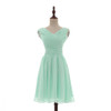 ENGERLA Pleated Short Chiffon Bridesmaid Dress Mint Green 2017 Knee Length Wedding Bridesmaid Gowns 100% Real Pictures