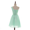 ENGERLA Pleated Short Chiffon Bridesmaid Dress Mint Green 2017 Knee Length Wedding Bridesmaid Gowns 100% Real Pictures