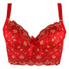 Embroidery women's underwear Starry Flounced bra BC thin Cup adjustable bra lady push up big size bras sexy intimate Lingerie