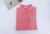 Embroidery Print Cat on Pocket Shirts Lady 2016 Spring New Fashion White Blue Pink Casual Blouse Shirts Women Long Sleeve Tops