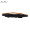 Elegant Wedding Dress Belt for Women Bowknot Faux Leather Luxury Brand Designer Thin Women Belt