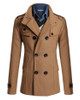 New Style 2016 Winter Casual Double Breasted Coat Men Stand Collar Slim Fit Long Trench Coat Mens Wool Pea Coat Manteau Homme