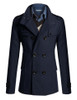 New Style 2016 Winter Casual Double Breasted Coat Men Stand Collar Slim Fit Long Trench Coat Mens Wool Pea Coat Manteau Homme