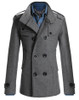 New Style 2016 Winter Casual Double Breasted Coat Men Stand Collar Slim Fit Long Trench Coat Mens Wool Pea Coat Manteau Homme