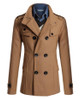 New Style 2016 Winter Casual Double Breasted Coat Men Stand Collar Slim Fit Long Trench Coat Mens Wool Pea Coat Manteau Homme