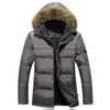 New Style 2016 Men Down Coat Hooded Coat Men Winter Jacket Men's White Duck Down Jacket Thick Warm Male Outerwear Plus Size W149