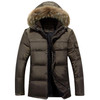 New Style 2016 Men Down Coat Hooded Coat Men Winter Jacket Men's White Duck Down Jacket Thick Warm Male Outerwear Plus Size W149