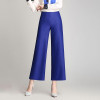 New Spring High Waist Pants Women Korean Thin loose Fashion Ankle Length Wide leg Pants Elastic Waist Thin Plus Size Trousers