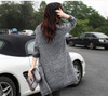 New spring autumn plus size Woman Open Stitch cardigan Trench Coat Knitted long top wear Fashion slim women sweater Windbreaker