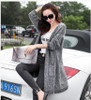 New spring autumn plus size Woman Open Stitch cardigan Trench Coat Knitted long top wear Fashion slim women sweater Windbreaker