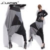 New Spring Autumn Fashion Casual Women Loose Pants Cotton Blend Patchwork Striped Color Cross pants 2016 Top sale Trousers