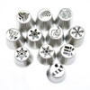 New Icing Piping Tips Christmas Tree Special Russian Leaf Nozzle Bakeware Cupcake Cake Decorating Pastry Baking Tools