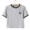 New Hot Women Tops Rose Print Design Aliens T Shirts Women Short Sleeve Tee Shirt Comfortable Female Students T-shirts Teenagers