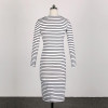 Autumn Women Dress Bodycon Striped Dress Long Sleeve Casual Vestido De Festa Sheath Dresses Plus Size Women Clothing B6270R