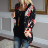 Autumn Women Casual Outwear Boho Irregular Long Sleeve Wrap Cardigans Loose Floral Print Basic Coats Tops Casacos Plus Size a12