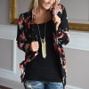 Autumn Women Casual Outwear Boho Irregular Long Sleeve Wrap Cardigans Loose Floral Print Basic Coats Tops Casacos Plus Size a12