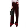 Autumn Winter Womens Velvet Wide Leg Pants Women New High Waist Velvet Trousers Mopping the Floor Pants Fashion Clothing 2017