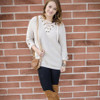 Autumn winter women sweaters and pullovers feminino v-neck long sleeve loose knitted kawaii lace up christmas sweater oversized