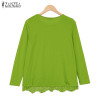 Autumn Blouse 2018 ZANZEA Fashion Women Long Sleeve O-Neck Casual Tops Sexy Lace Crochet Blusas Shirts Plus Size