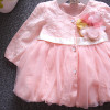 autumn baby girls Cardigan for party lace patchwork infant girls jacket cute bow long sleeve girls outfits pink roupa infantil
