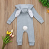 Autumn Baby Girls Boys Long Sleeve Rabbit Romper Newborn Infant Zipper Jumpsuit Sunsuit Clothes Outfits 0-3Years Baby Clothing