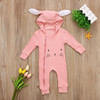 Autumn Baby Girls Boys Long Sleeve Rabbit Romper Newborn Infant Zipper Jumpsuit Sunsuit Clothes Outfits 0-3Years Baby Clothing