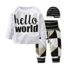 Autumn baby boy clothes long sleeve letter t-shirt+pants+cap newborn 3pcs suit baby girl clothing set infant outfits