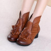 Autumn And winter Fashion Genuine Leather Shoes Women's Boots Casual Women Thick Heels Handmade Woman Ankle Boots Autumn And winter Fashion Genuine Leather Shoes Women's Boots Casual Women Thick Heels Handmade Woman Ankle Boots