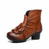 Autumn And winter Fashion Genuine Leather Shoes Women's Boots Casual Women Thick Heels Handmade Woman Ankle Boots Autumn And winter Fashion Genuine Leather Shoes Women's Boots Casual Women Thick Heels Handmade Woman Ankle Boots