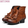 Autumn And winter Fashion Genuine Leather Shoes Women's Boots Casual Women Thick Heels Handmade Woman Ankle Boots Autumn And winter Fashion Genuine Leather Shoes Women's Boots Casual Women Thick Heels Handmade Woman Ankle Boots