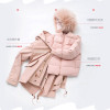 HIJKLNL Puffer Jakcet Women Korean Detachable Thick Down Jacket 2017 Winter Hooded Fur Collar Duck Down Coat Parka Mujer NA368