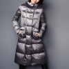 HIJKLNL daunenmantel Women Winter Long Duck Down Jacket and Coat Warm Turtleneck Feather Puffer Jacket Parka Coat casaco QN709