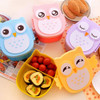 Cartoon Owl Tableware Food Fruit Storage Container Portable Bento Box Food-safe Food Outdoor Camping Lunch Dinnerware Box