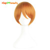 MapofBeauty short straight cosplay wigs Hoshizora Rin orange Red color High Temperature FiberHeat Resistant Synthetic hair