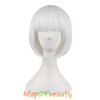 MapofBeauty cosplay bob wig white 30cm 12 inch Short Straight Synthetic hair natural 100% High Temperature Fiber Heat Resistant