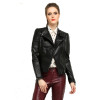 MAPLESTEED Genuine Leather Jacket Women Leather Jacket Sheepskin Black Soft Slim Fit Punk Bomber Female Leather Coat Autumn 049