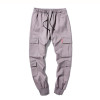 Many Pockets Sweatpants Men Solid Black Grey Plus Size 3XL 4XL 5XL Fashion Trousers Man Elastic Waist Streetwear Hip hop Pants