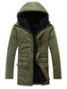 Manvelous European style Trench Coat Men Casual Straight Solid Plain Cotton Blends Thick Mens Winter Coats Trench Windbreakers