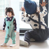 2017 New Baby Boy Girls Bib Pants Overalls Cute Bear Print Harem Pants Long Trousers for 1 2 3 Years Baby