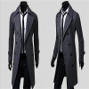 2017 New Autumn Winter Wool Coat Double Breasted Slim Fit Trench Coat Long Section Overcoat Casual Pea Coat For Men M-4XL